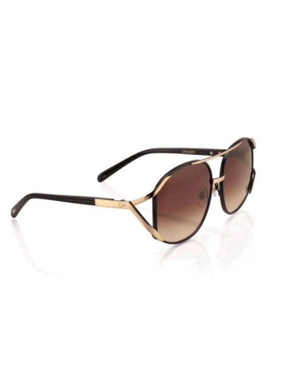 Wildfox Dynasty Aviator Sunglasses Black Gold Brown Gradient NWT main image 8